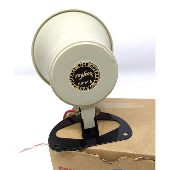 Vintage 1970s Amseco Compact Horn Loud Speaker - Unused in Box SSH-55S 15W 8 Ohm - Picture 5 of 6